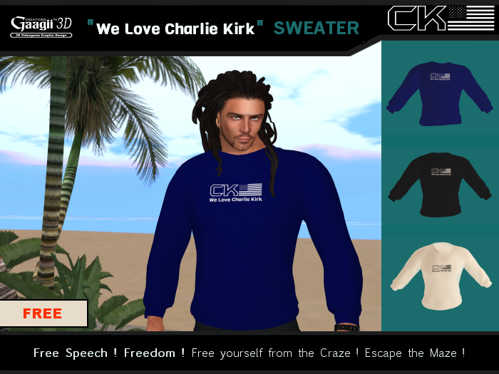 Gaagii 3D - "We Love Charlie Kirk" SWEATER
