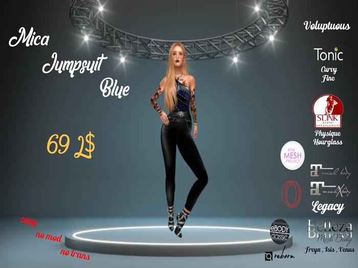 Angel's Store - Mica Jumpsuit Blue