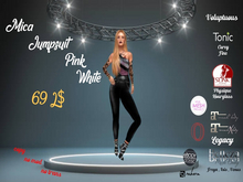 Angel's Store - Mica Jumpsuit Pink White
