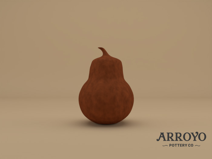 Fired Clay Gourd