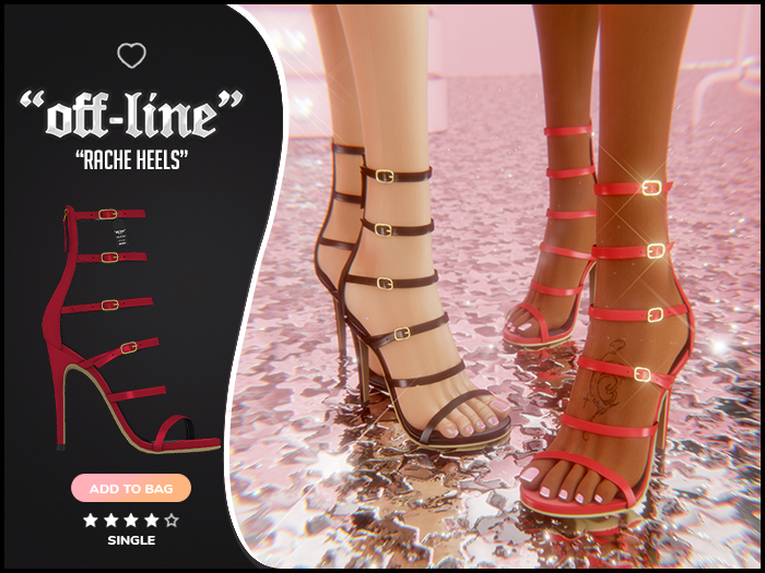 "Off-Line" x "Rache" Heels / Cherry