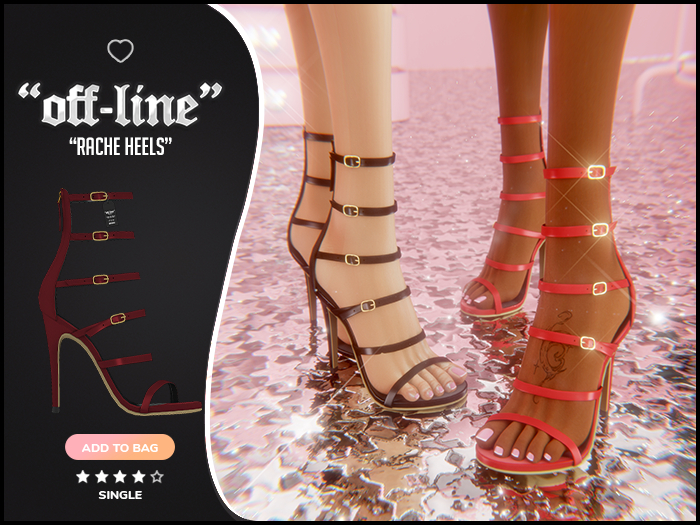 "Off-Line" x "Rache" Heels / Oxblood