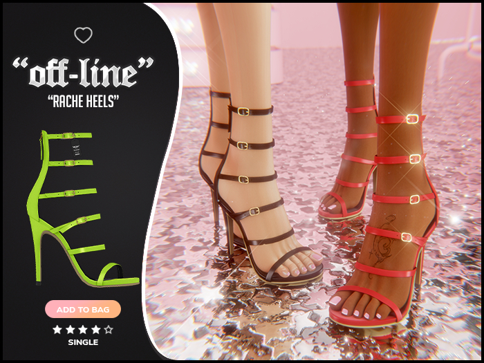 "Off-Line" x "Rache" Heels / Treuse