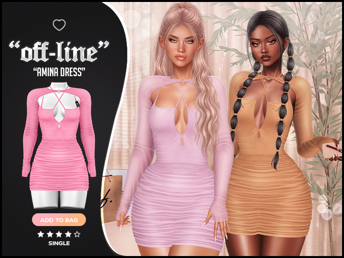 "Off-Line" x "Amina" Dress / Pinky