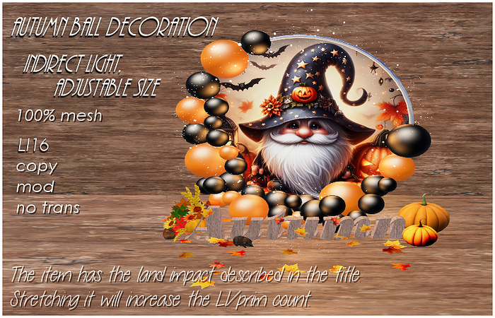 Autumn ball decoration