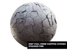 6587 FULL PERM TEXTURE CHIPPED STONES STACKED PBR