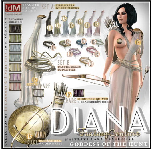 17 !dM Diana **PEARL SET** (BOX LARA) RARE