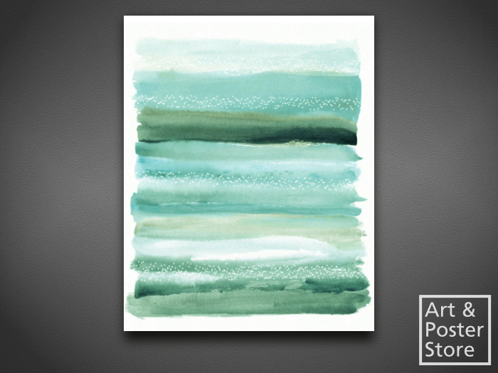 Teal Wash | Abstract Wall Decor | Single Panel Canvas 