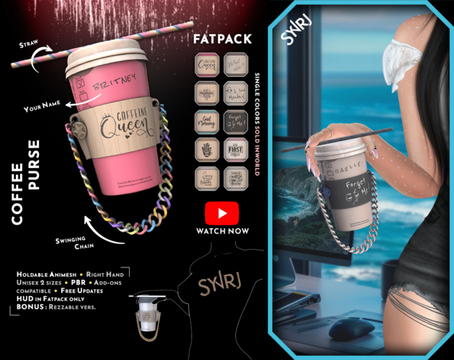 SynRJ ~ Coffee Purse ~ Fatpack