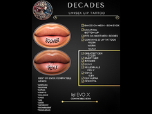 ^^AFTR^^  Decades BOM EvoX Comp. Unisex Lip Tattoo