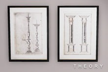 ANTIQUE ENGRAVINGS 'COLUMNS AND CANDLESTICKS' - THEORY - ADD