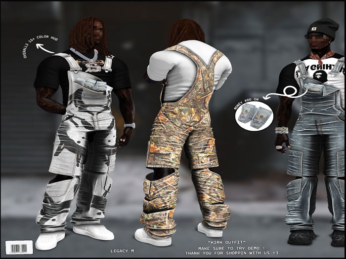 [LUVADA] KIRK OVERALLS - FATPACK