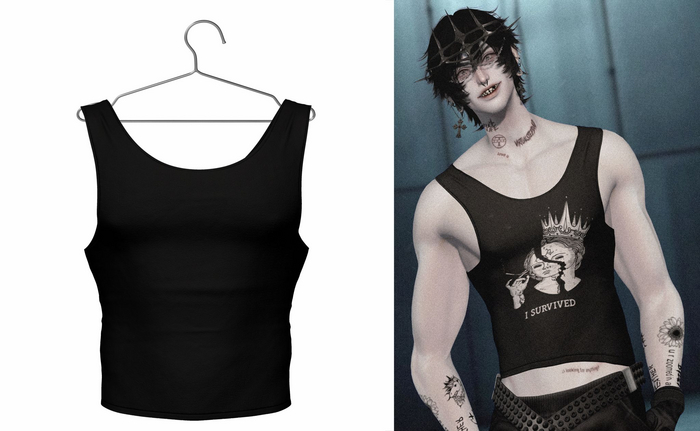 [DumDum] Tight Tank Top - Darkblack