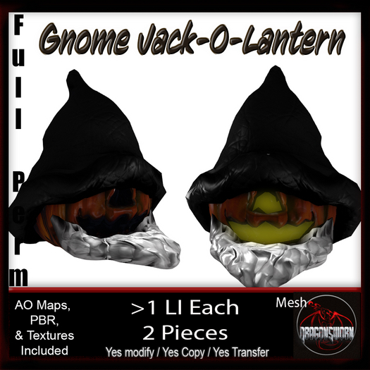 Full Perm Gnome Jack-O-Lantern