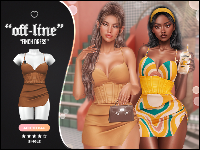 "Off-Line" x "Finch" Dress / Caramel