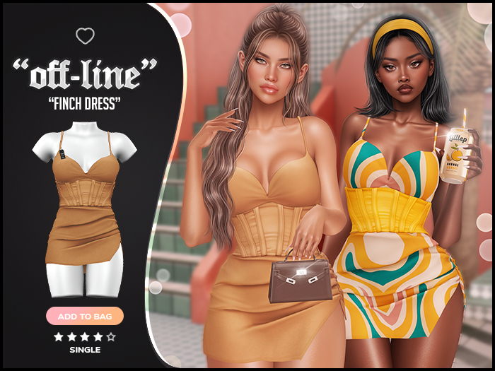 "Off-Line" x "Finch" Dress / Nude 