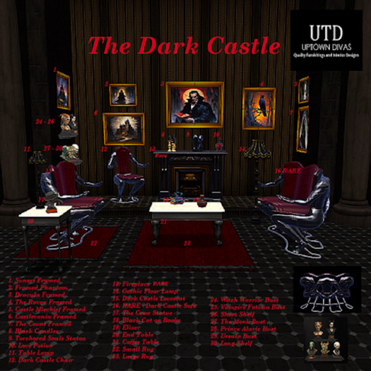 21. Marble Coffee Table - Dark Castle - UTD