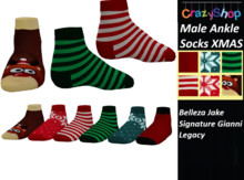 Crazy Male Ankle Socks XMAS