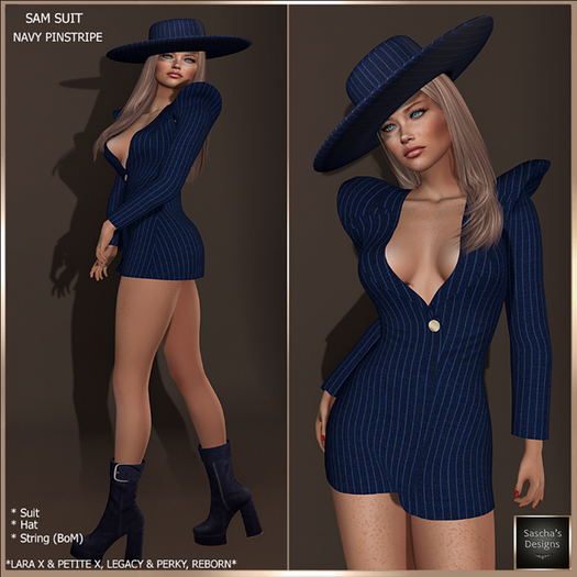 SAS - Sam Navy Pinstripe Suit (LaraX & MB)