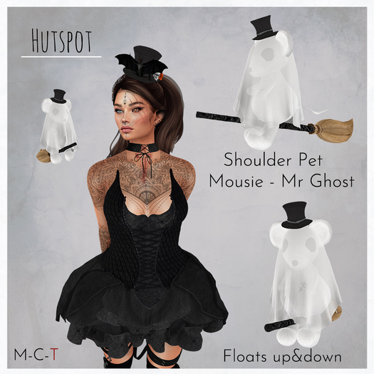 (SD) Shoulder Pet - Mousie - Mr Ghost