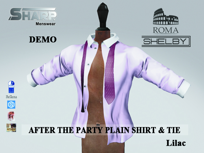 Sharp Shelby Roma ATP plain shirt and tie DEMO