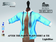 Sharp Shelby Roma ATP Light Blue plain shirt and tie