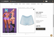 .miss chelsea. Ravi Shorts Sky