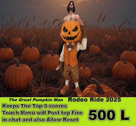 Pumpkin man Rodeo Ride 2025
