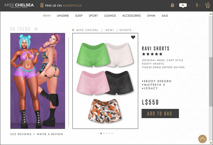 .miss chelsea. Ravi Shorts Colour Pack 2