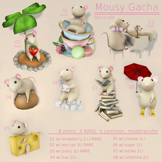 MOUSY w/ strawberry. BananaN RARE