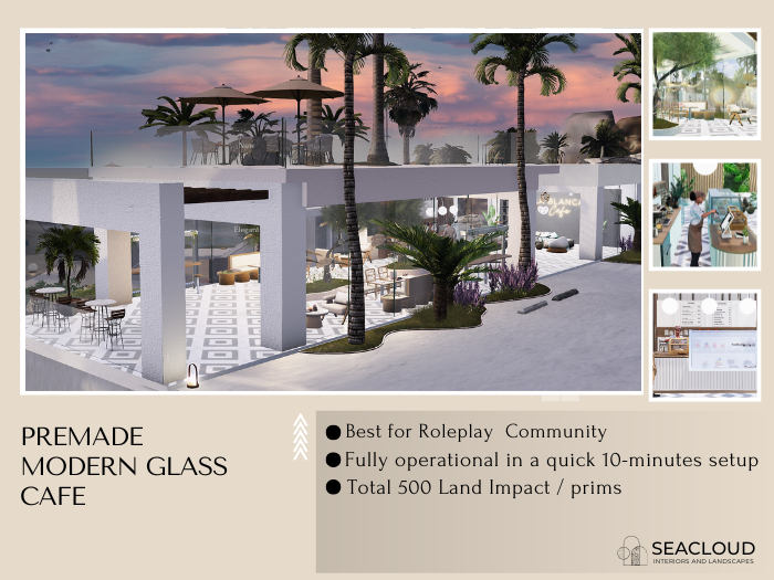 PREMADE MODERN GLASS CAFE 