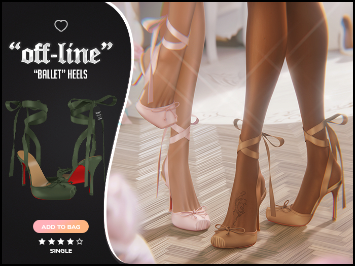 "Off-Line" x "Ballet" Heels / Army