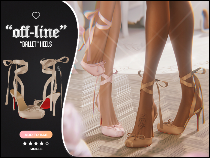 "Off-Line" x "Ballet" Heels / Cream
