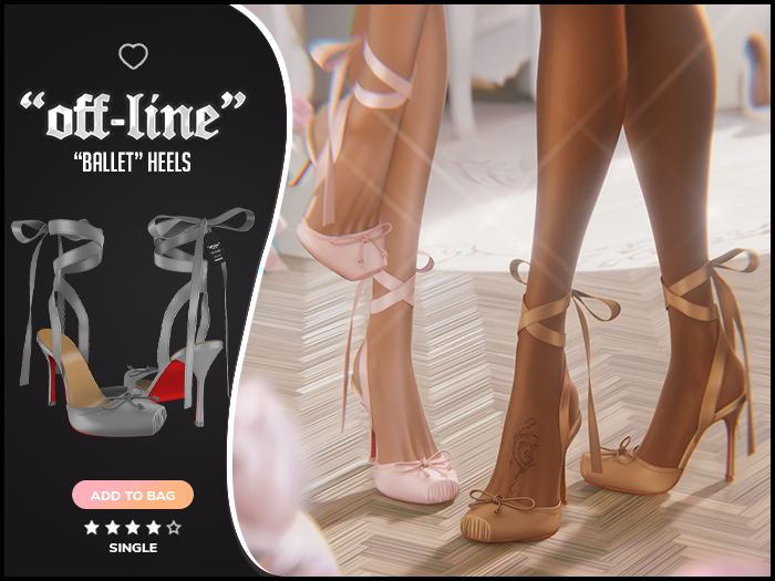 "Off-Line" x "Ballet" Heels / Grey 