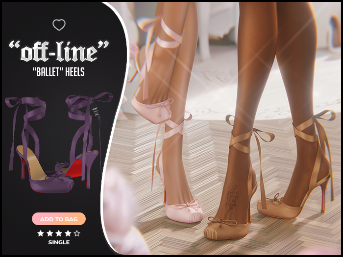 "Off-Line" x "Ballet" Heels / Mauve