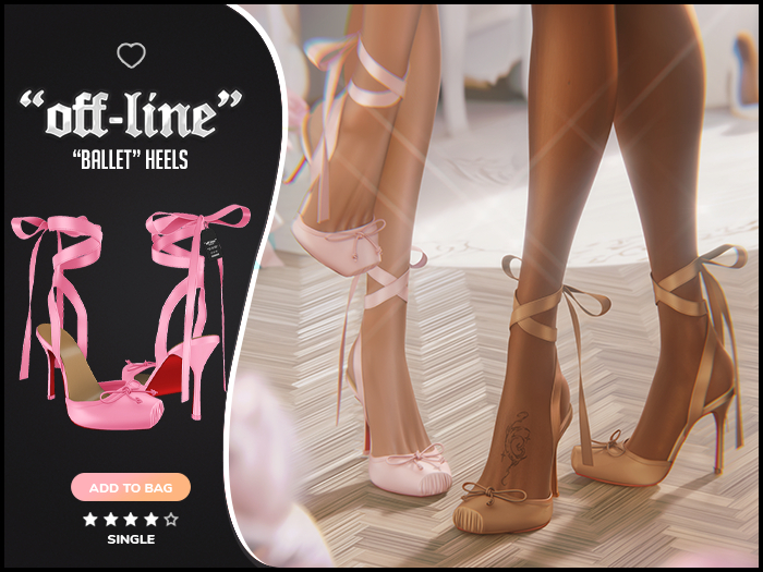 "Off-Line" x "Ballet" Heels / Pinky 