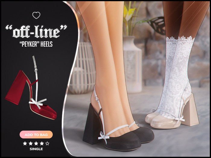 "Off-Line" x "Peyker" Heels / Cherry 