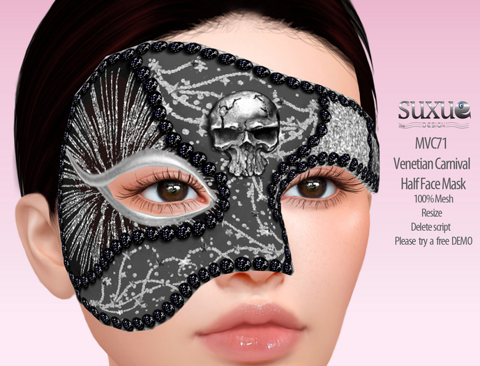 Venetian Carnival Half Face Mask DEMO