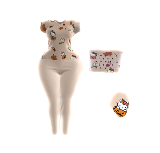 SH. HELLO FALL SCRUBS SET