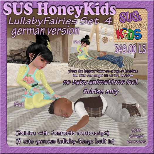 SUS HoneyKids Lullaby Fairies Set 4 german version Box