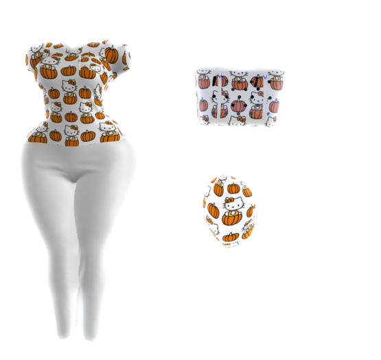 SH. HELLO PUMPKIN SCRUBS SET