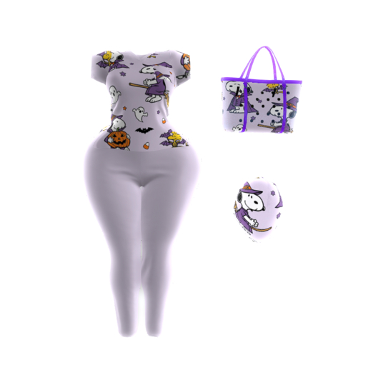 SH.  SNOOPWEEN SCRUBS SET