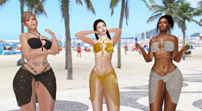 Shining beach wear for LaraX