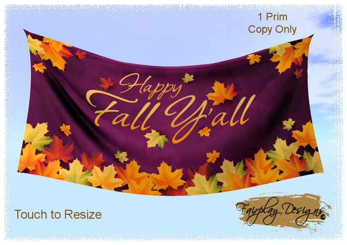 ~R~Happy Fall Ya'All Autumn Banner~COPY