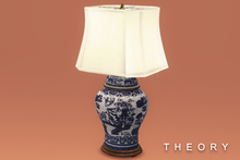 THEORY CRAZED POTTERY WILLOW PATTERN LAMP BOXED