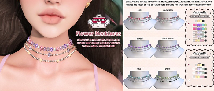 Caboodle - Flower Necklaces - Pink