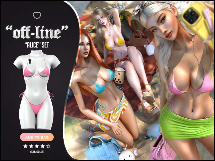 "Off-Line" x "Alice" Set / Pinky