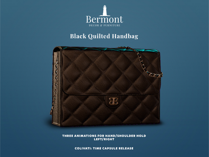 #Colivati - Black Quilted Handbag