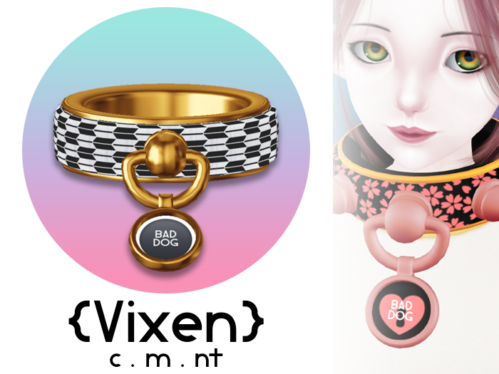 {Vixen} - BAD DOG Collar & Cuffs - { #01 Basic }