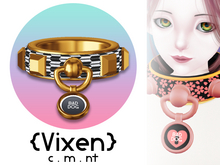 {Vixen} - BAD DOG Collar & Cuffs - { #06 Squares }